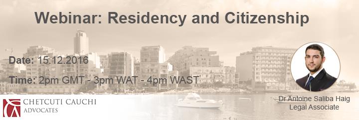 Webinar: Citizenship And Residency